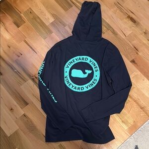 Vineyard Vines Dark Blue Hooded Long Sleeve Tee